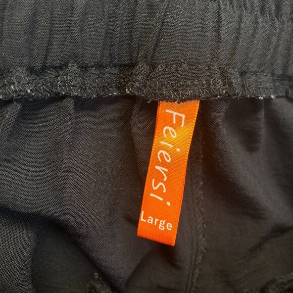 Women’s Modern Fit Pull On Black Casual Pants Size Large Pockets,Elastic Waist - Picture 3 of 10